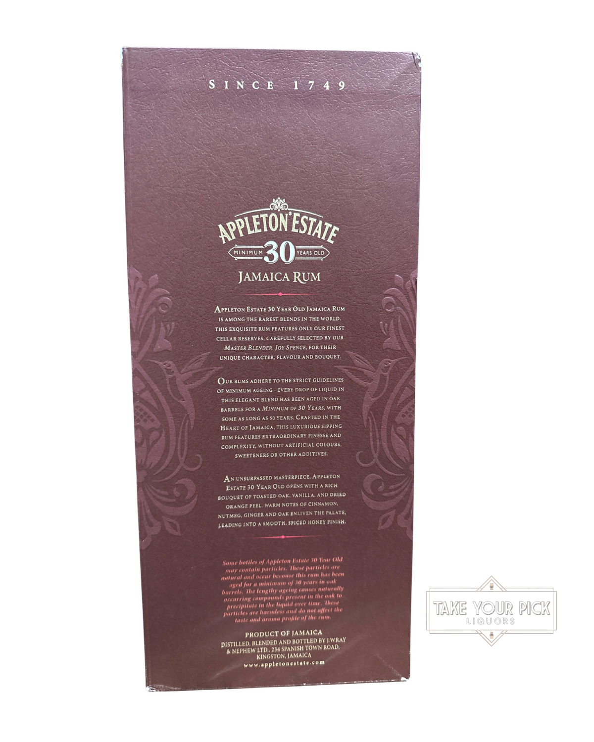 Appleton Estate 30 Years Old Jamaica Rum 90 Proof 750ml
