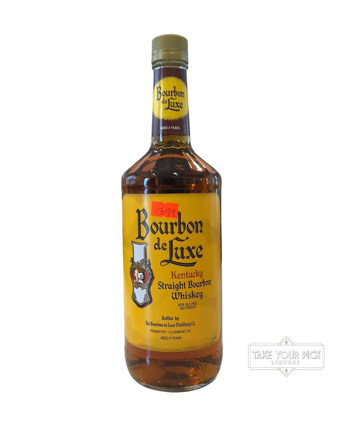 The Bourbon de Luxe Distillery Co. Kentucky Straight Bourbon Whiskey 80 Proof 1 Liter