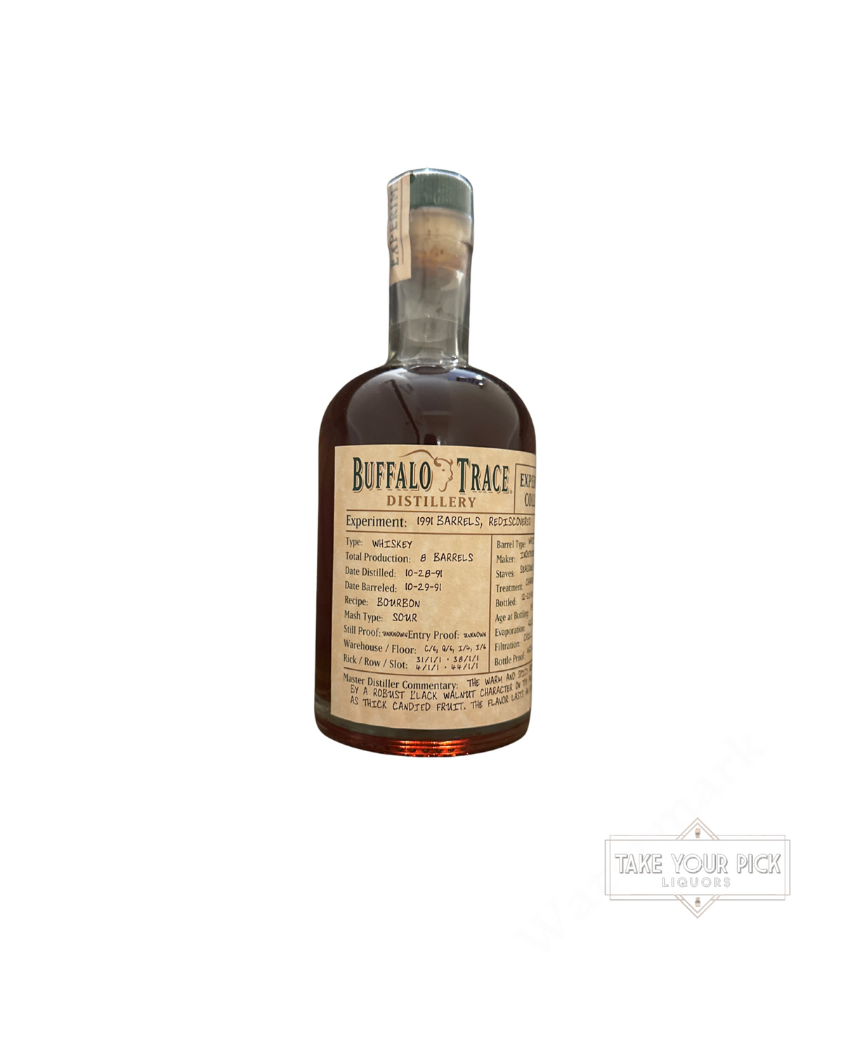 Buffalo Trace Experimental Collections 19 Year 1991 Barrels 90 Proof 375ml