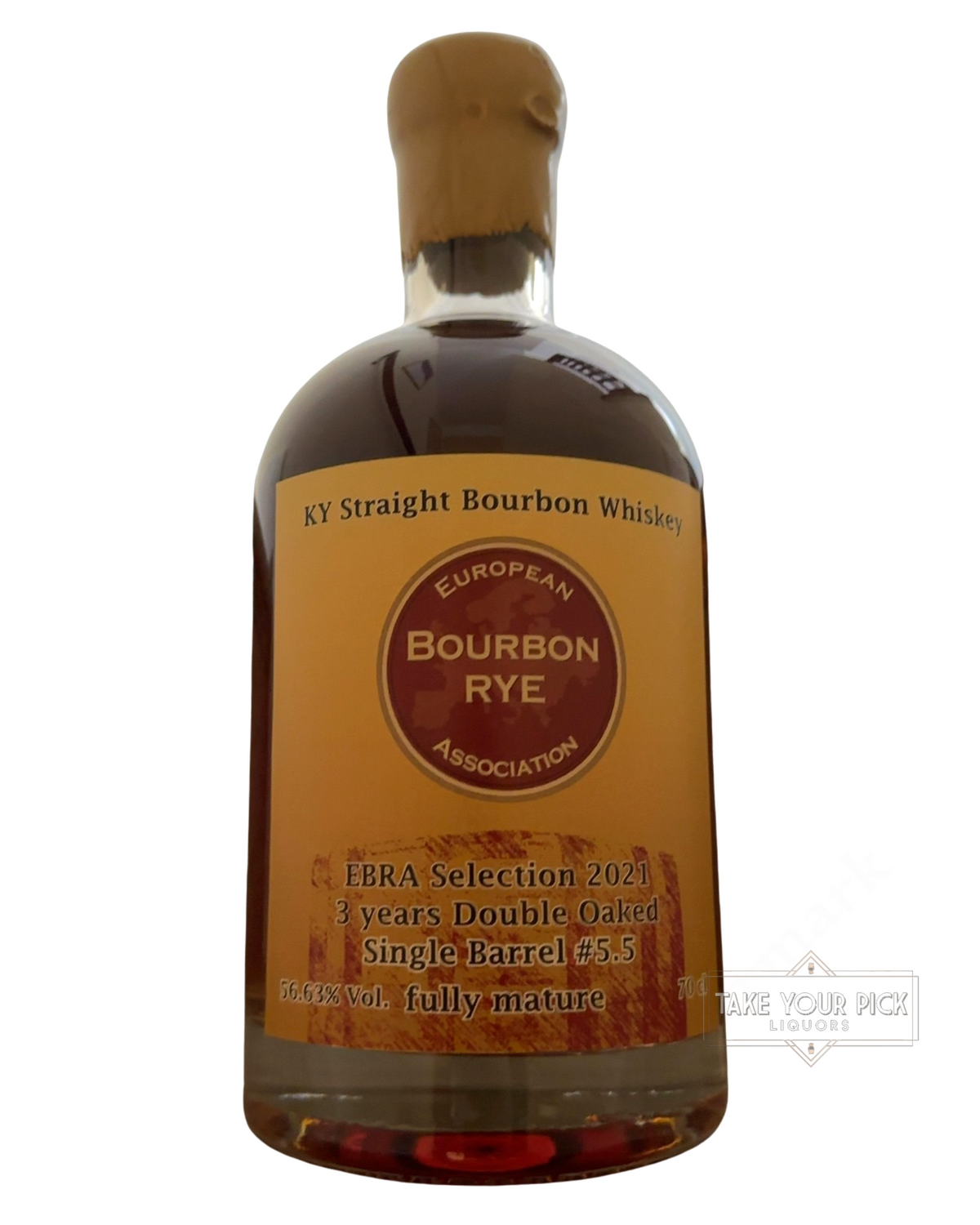 European Bourbon Rye Association KY Straight Bourbon Whiskey - EBRA Selection 2021 Double Oaked Single Barrel #5.5 113.26 Proof