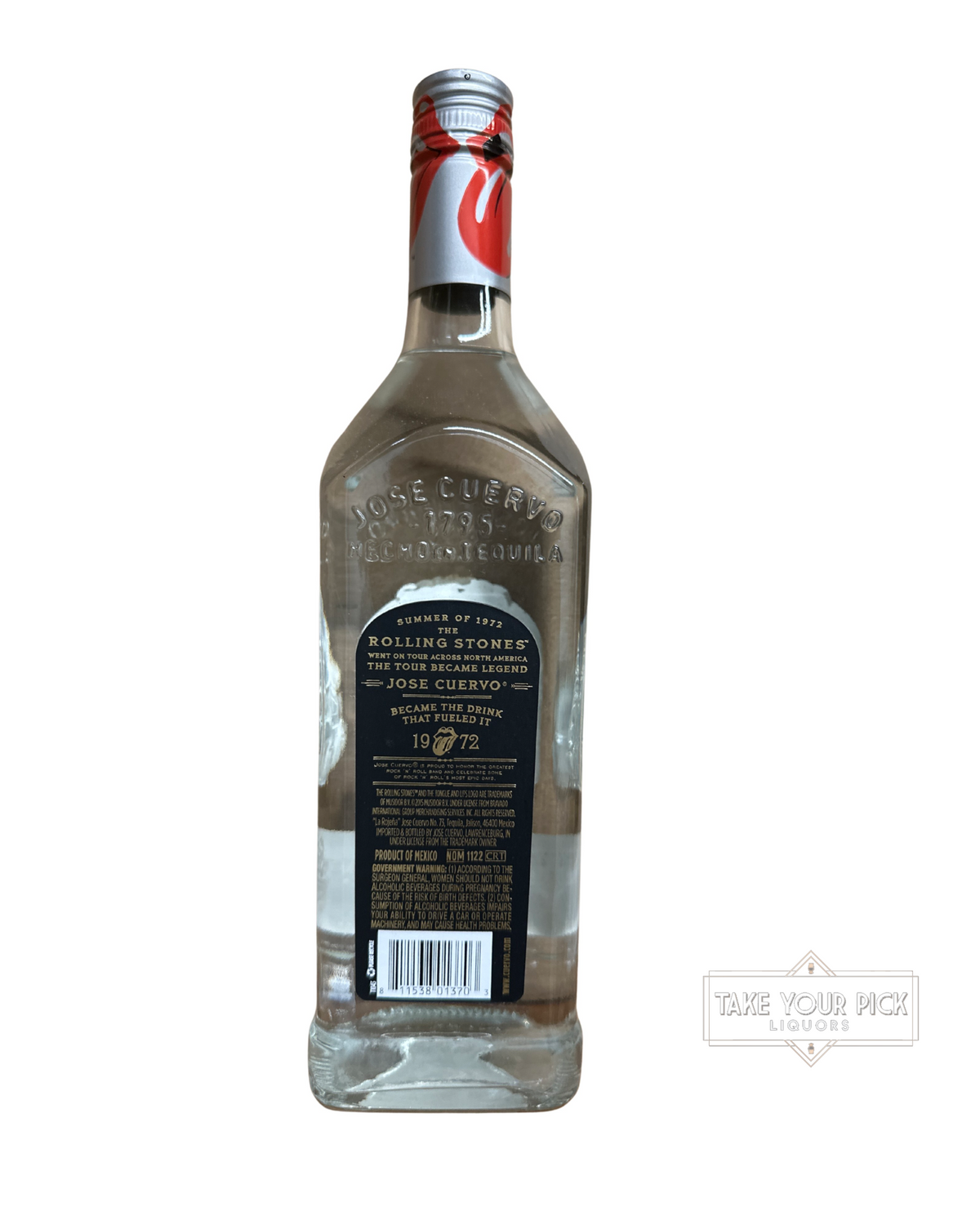 Jose Cuervo The Rolling Stones Tour Pick Blue Agave Silver Tequila 81 Proof 750ml