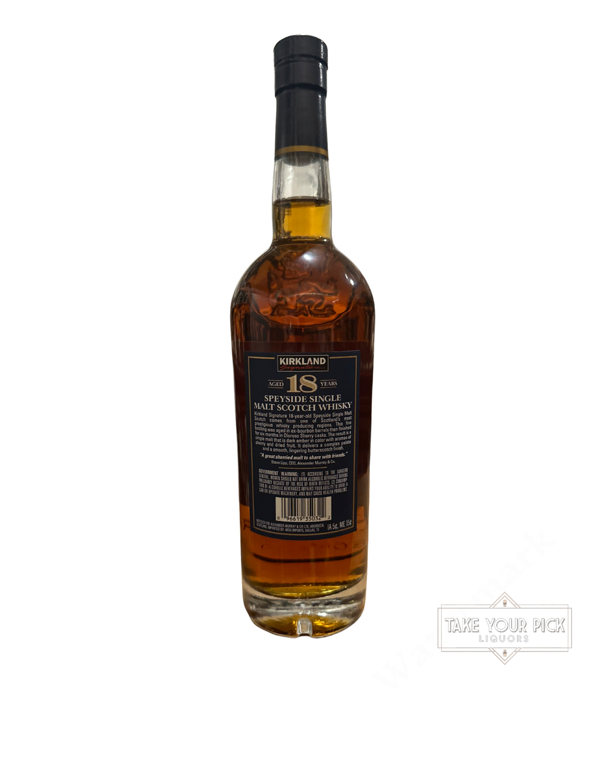 Kirkland (produced by Alexander Murray & Co. Ltd.) Kirkland 18 Years Speyside Single Malt Scotch Whisky Sherry Cask Finish 92 Proof