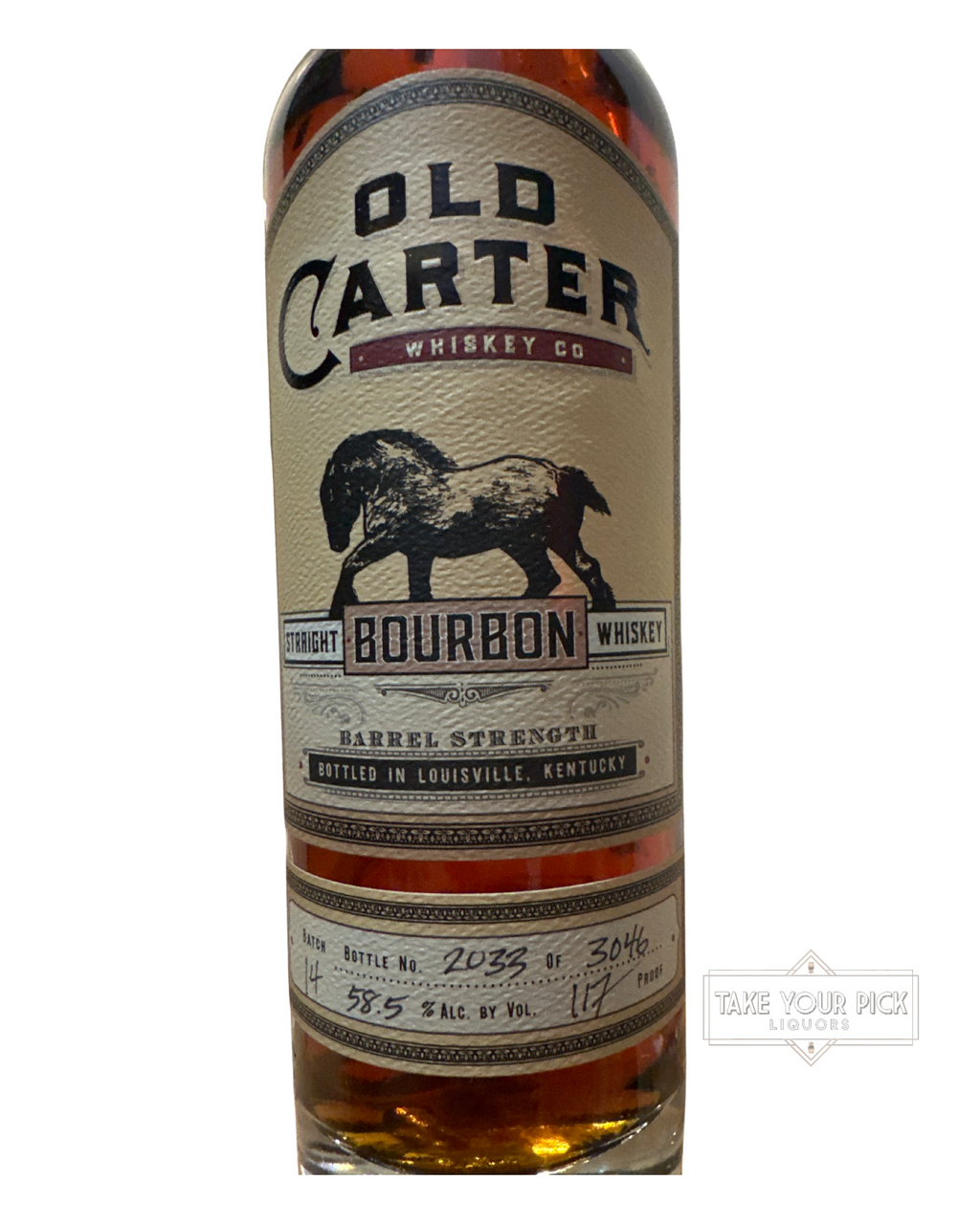 Old Carter Straight Bourbon Whiskey 117 Proof 750ml Batch 14