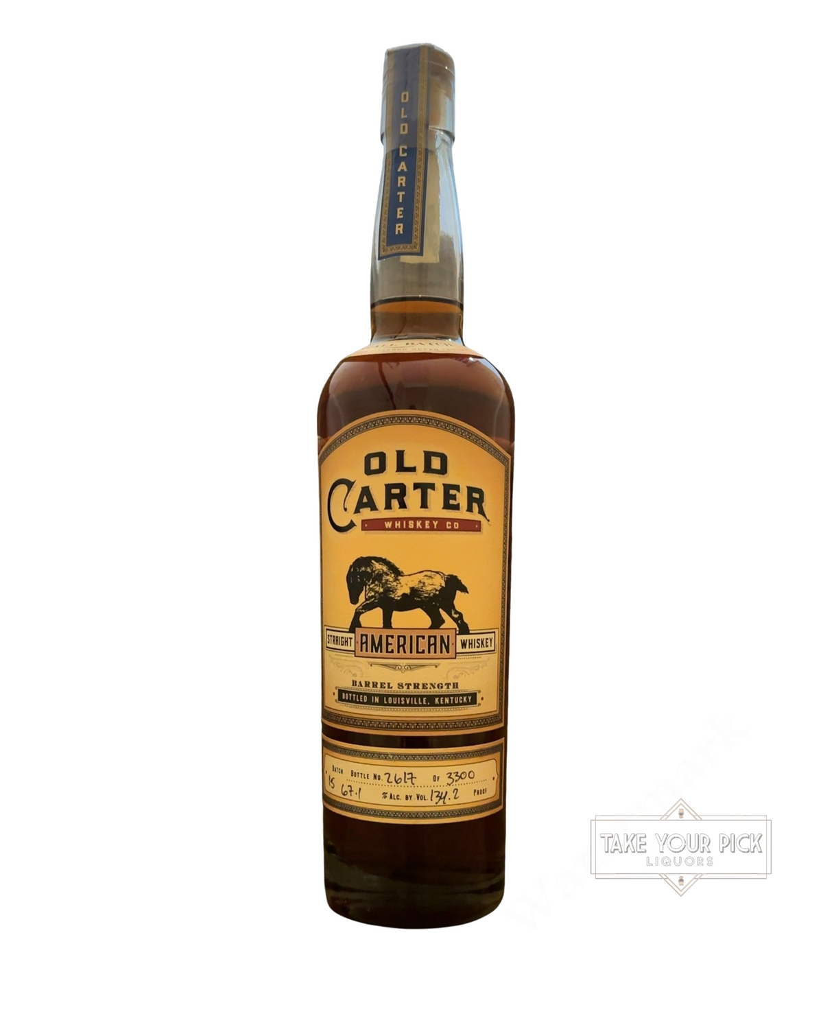 Old Carter Whiskey Co. Old Carter Straight American Whiskey Barrel Strength 134.2 Proof