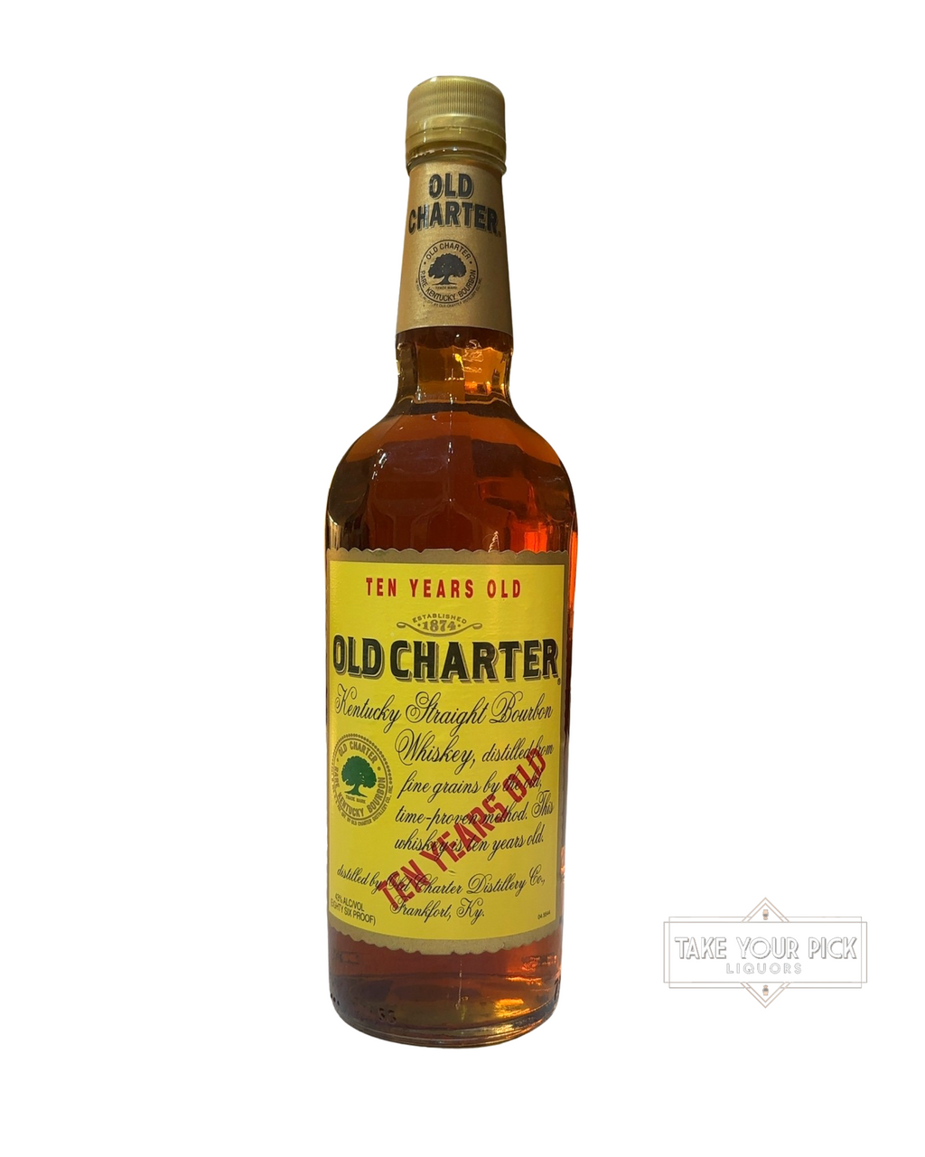 Old Charter Ten Years Old Kentucky Straight Bourbon Whiskey 86 Proof 750ml