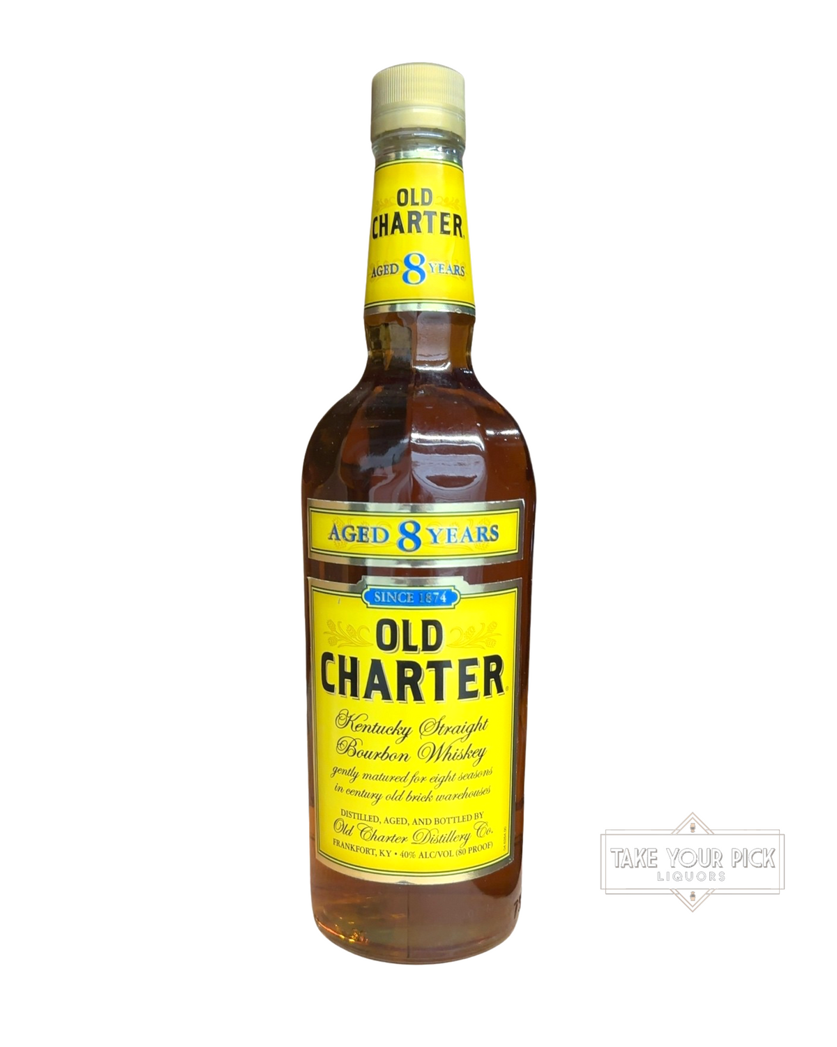 Old Charter Distillery Co. Old Charter Kentucky Straight Bourbon Whiskey Aged 8 Years 80 Proof 750ml