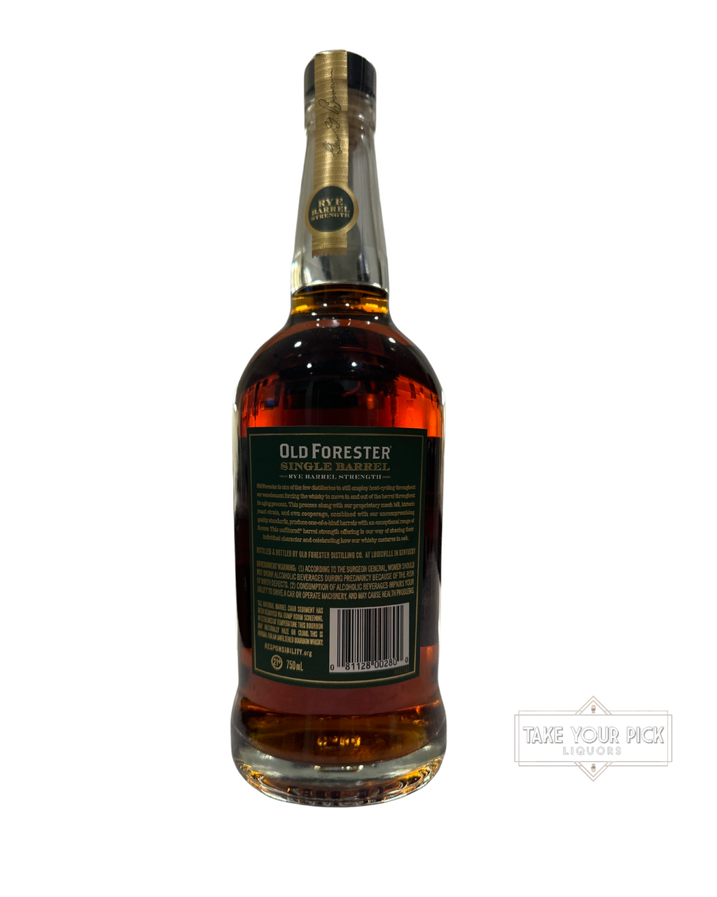 Old Forester Single Barrel Rye Barrel Strength 130.7 Proof 750ml