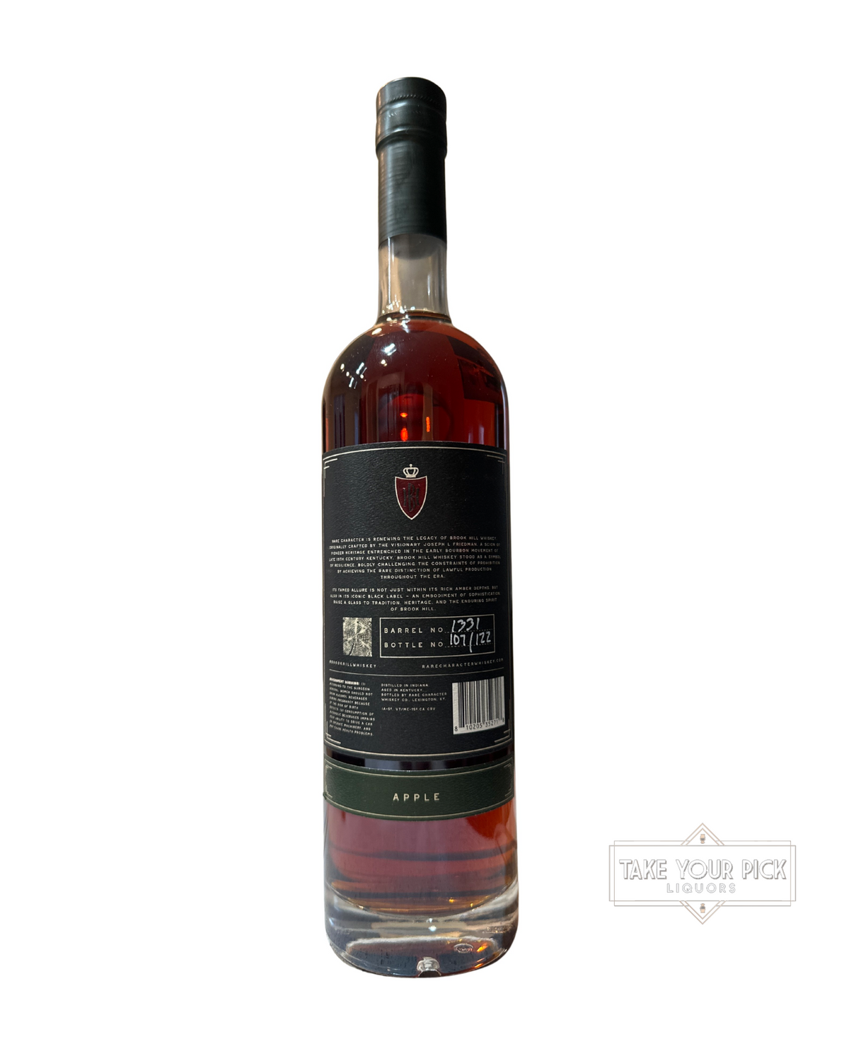 Rare Character Brook Hill Apple 13 Year Straight Rye Whiskey 132.36 Proof 750ml