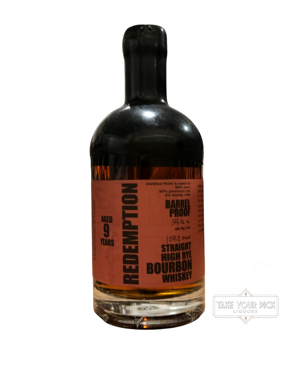 Redemption Barrel Proof Straight High Rye Bourbon Whiskey 109.2 Proof