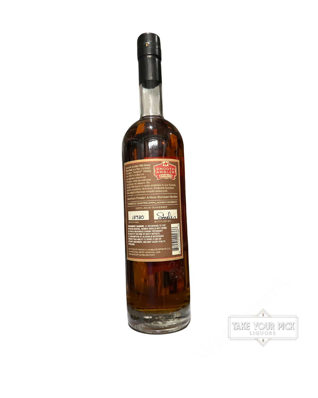 Smooth Ambler Old Scout Single Barrel Select Cask Strength Straight Bourbon Whiskey 95.8 Proof 750ml