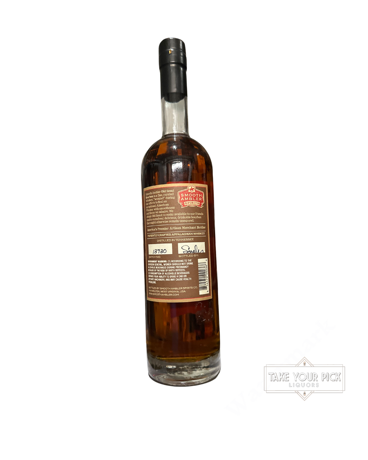 Smooth Ambler Old Scout Single Barrel Select Cask Strength Straight Bourbon Whiskey 95.8 Proof 750ml