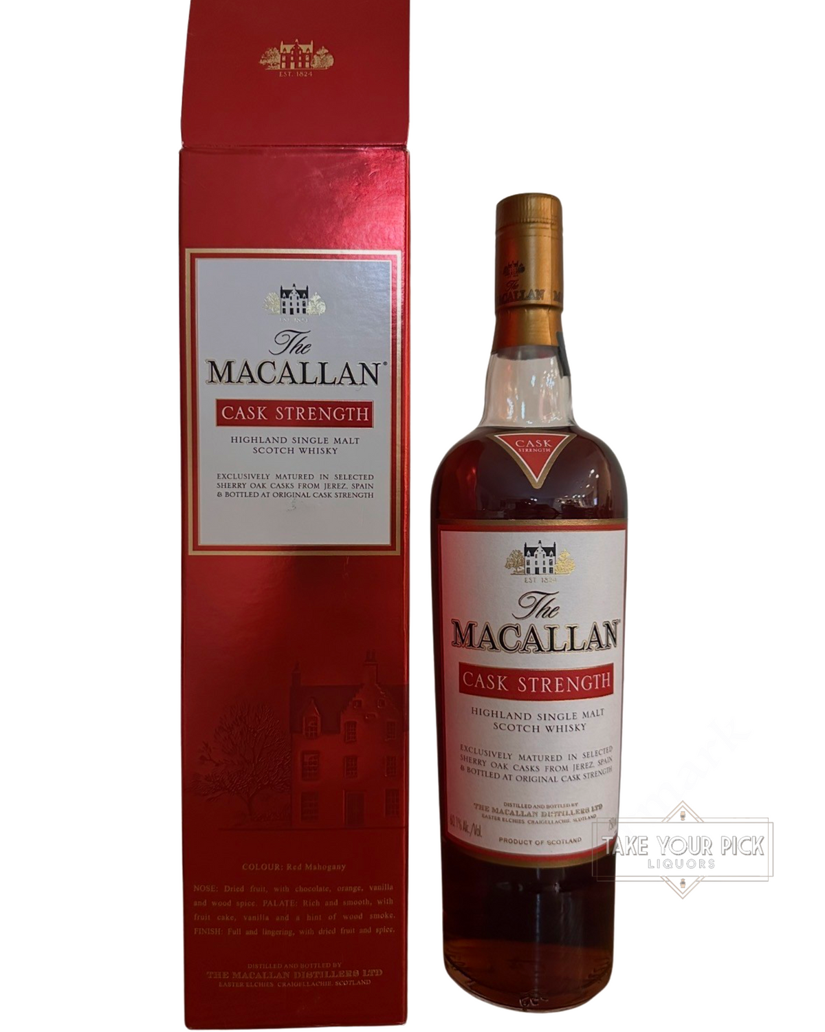 The Macallan Cask Strength Highland Single Malt Scotch Whisky 120.2 Proof 750ml