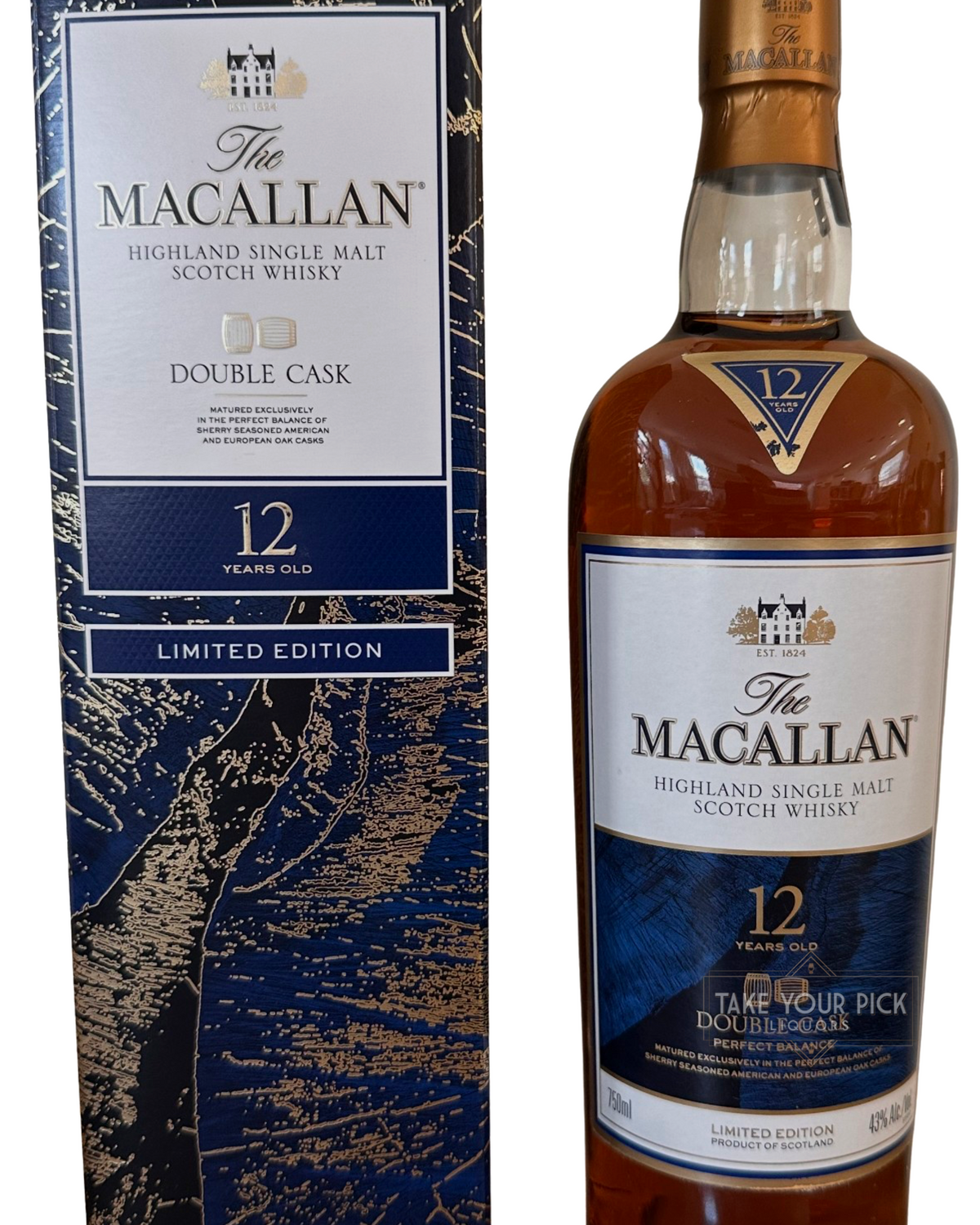 The MACALLAN HIGHLAND SINGLE MALT SCOTCH WHISKY 12 YEARS OLD DOUBLE CASK LIMITED EDITION 86 Proof