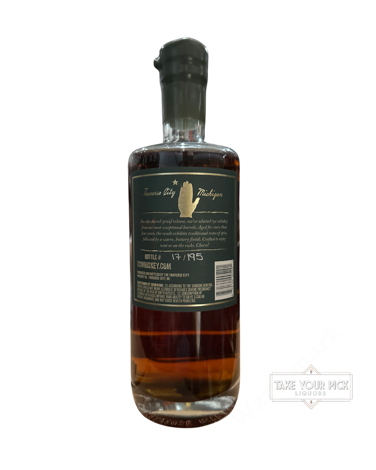Traverse City Whiskey Co. Signature Edition Straight Rye Whiskey Barrel Proof 115.8 Proof
