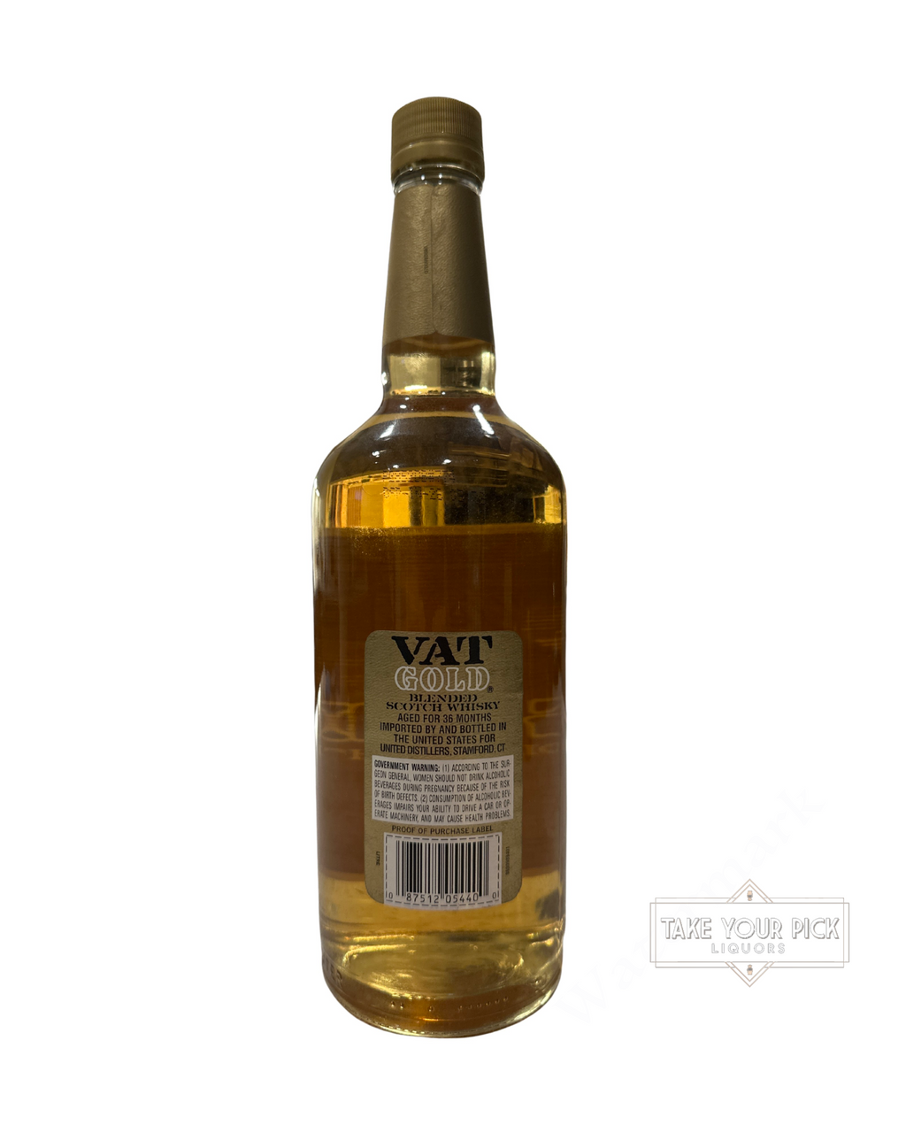 VAT 69 Gold Golden Light 80 Proof 1 Liter