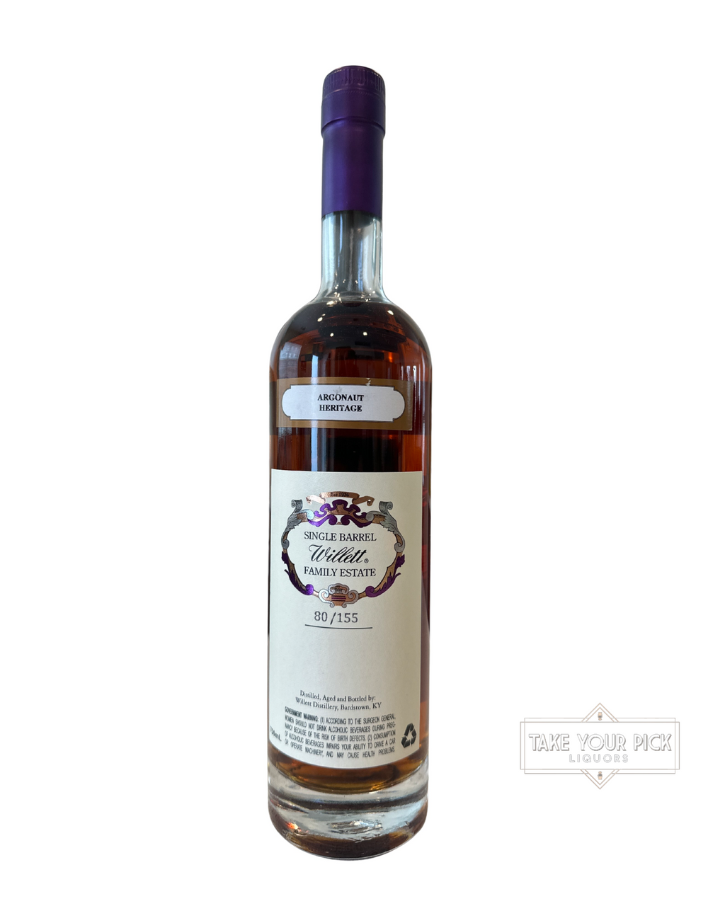 Willett 11 Year Single Barrel Bourbon (Argonaut Heritage #2040) 123.8 Proof 750ml