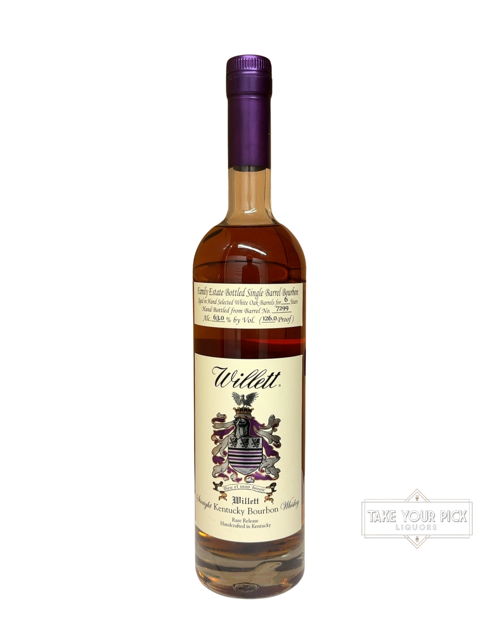 Willett 11 Year Single Barrel Bourbon (Independent Char 4 #7299) 126 Proof 750ml
