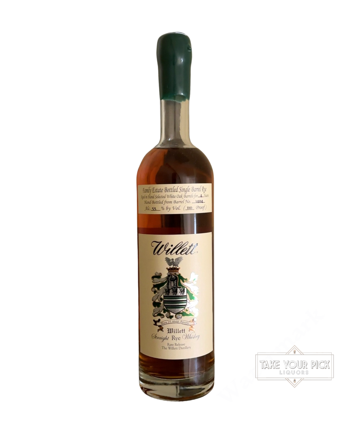 Willett 4 Year Single Barrel Rye (#1404) 110 Proof 750ml