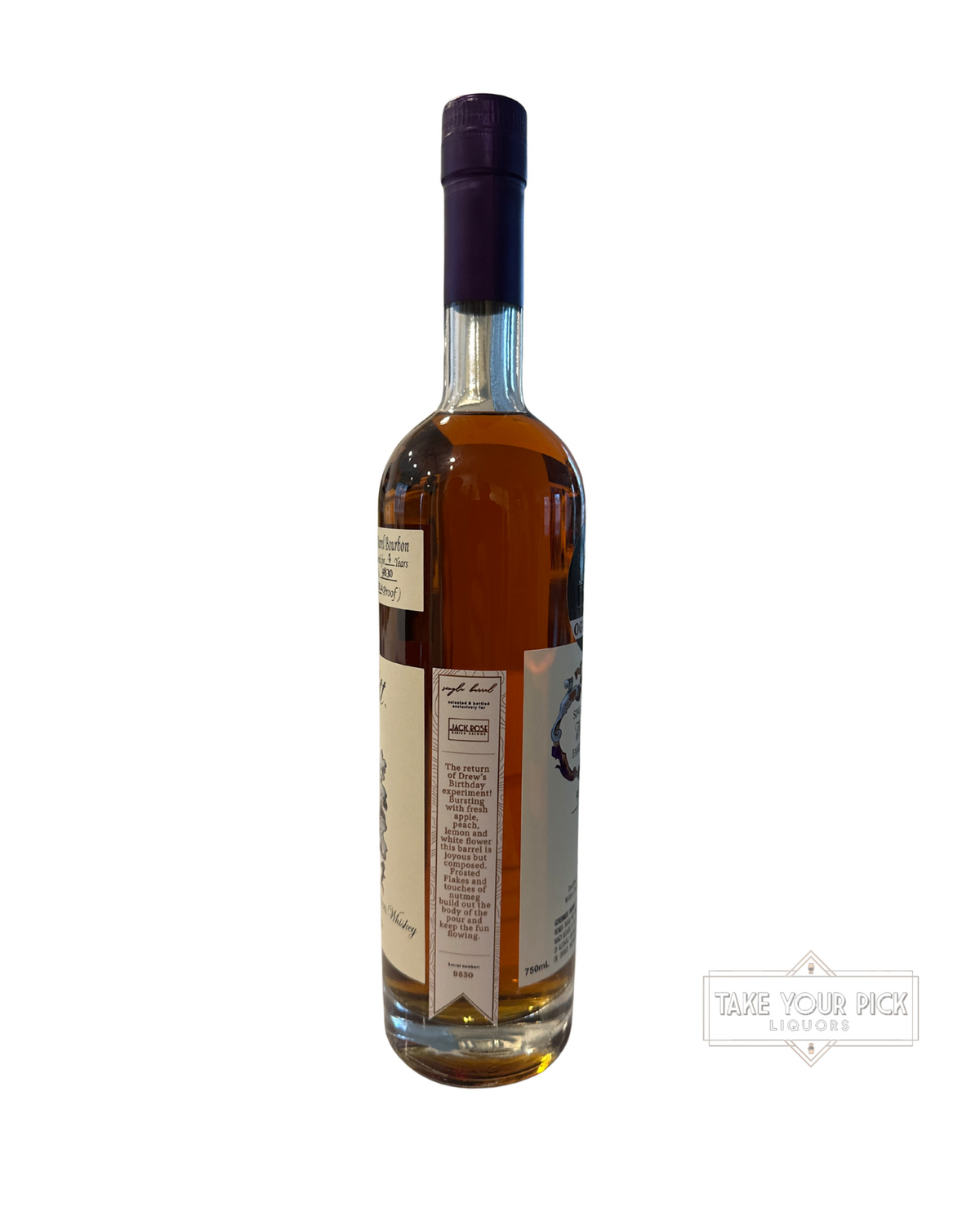 Willett 4 Year Single Barrel Wheated Bourbon (Jack Rose-OG Wheat 2 #9830) 120.4 Proof 750ml