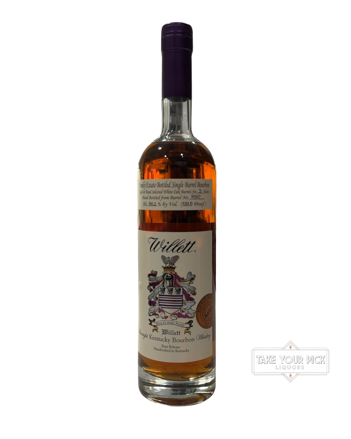 Willett 5 Year Single Barrel Bourbon (Astor Wine & Spirits #10517) 120.6 Proof 750ml
