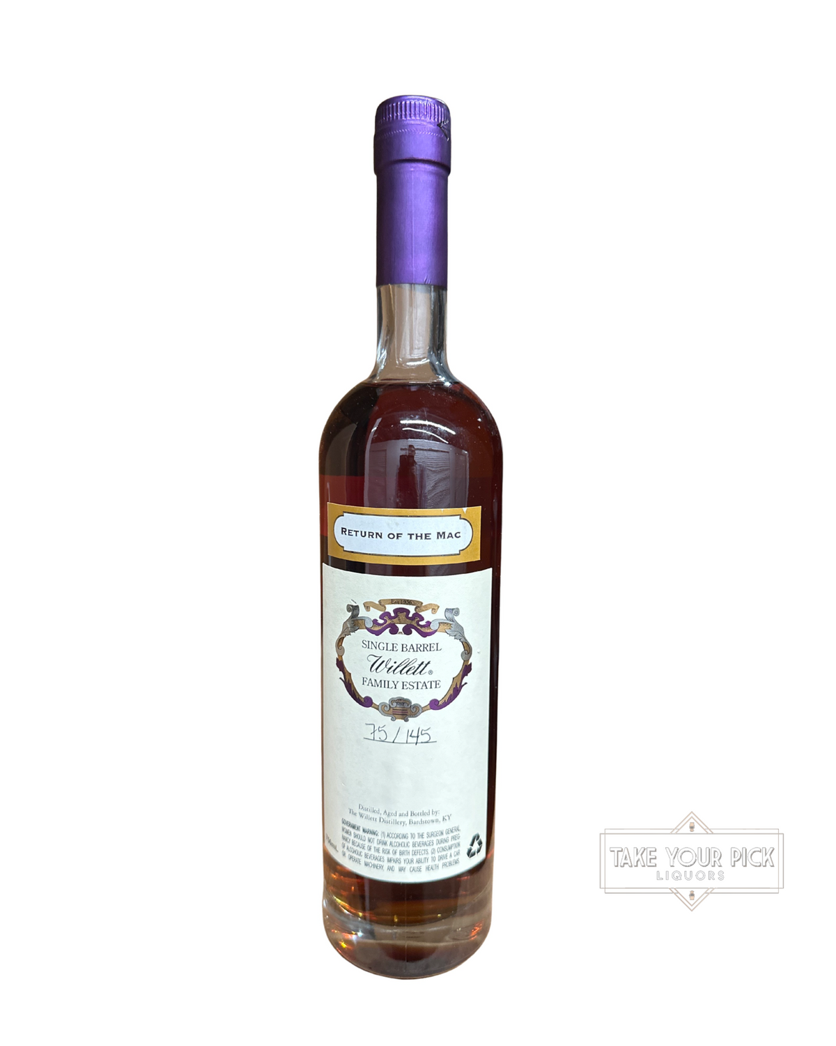 Willett 5 Year Single Barrel Bourbon (Return Of The Mac #196) 129.8 Proof 750ml