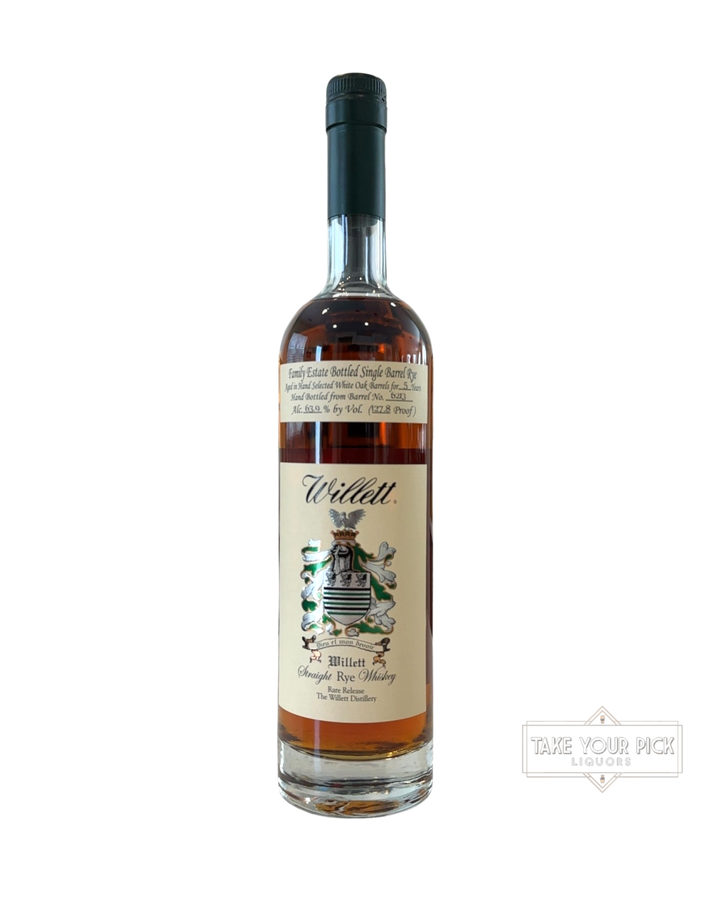 Willett 5 Year Single Barrel Rye (Gift Shop #6213) 127.8 Proof 750ml
