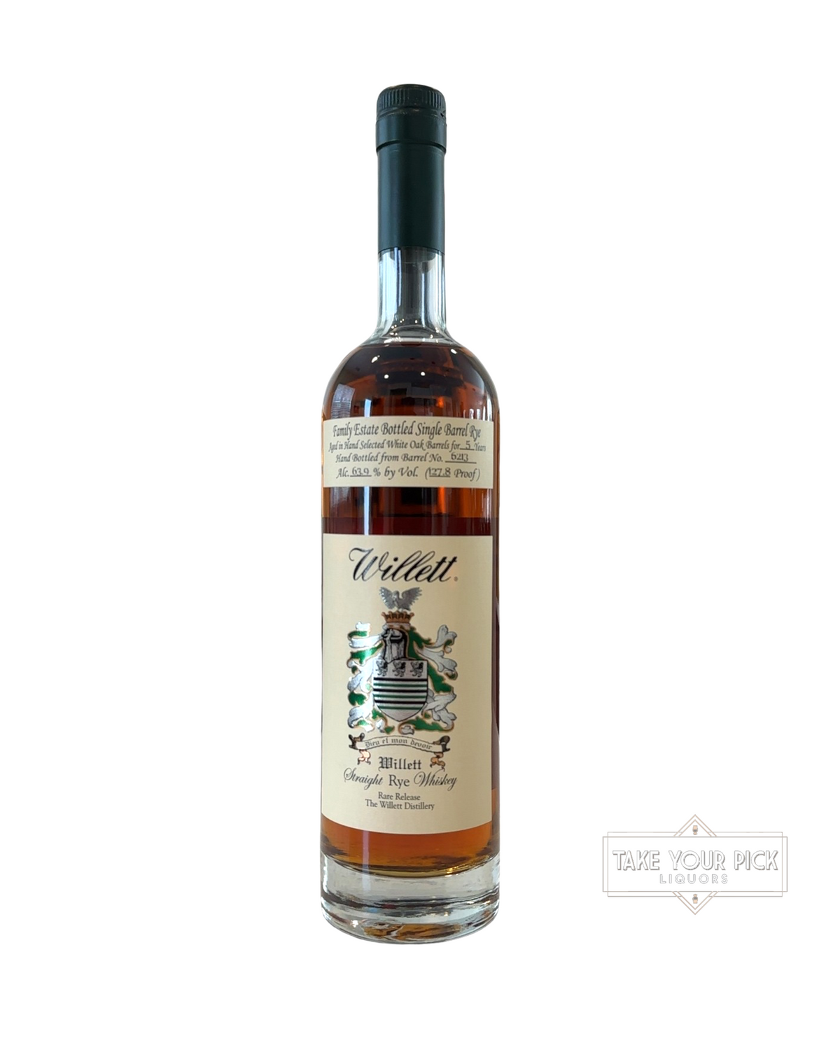 Willett 5 Year Single Barrel Rye (Gift Shop #6213) 127.8 Proof 750ml