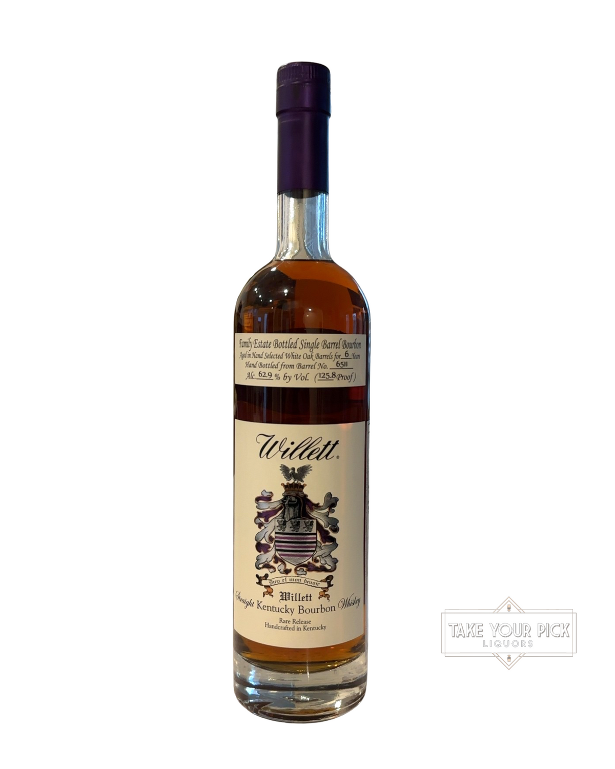 Willett 6 Year Single Barrel Bourbon (Jack Rose-Jelly Belly #6511) 125.8 Proof 750ml