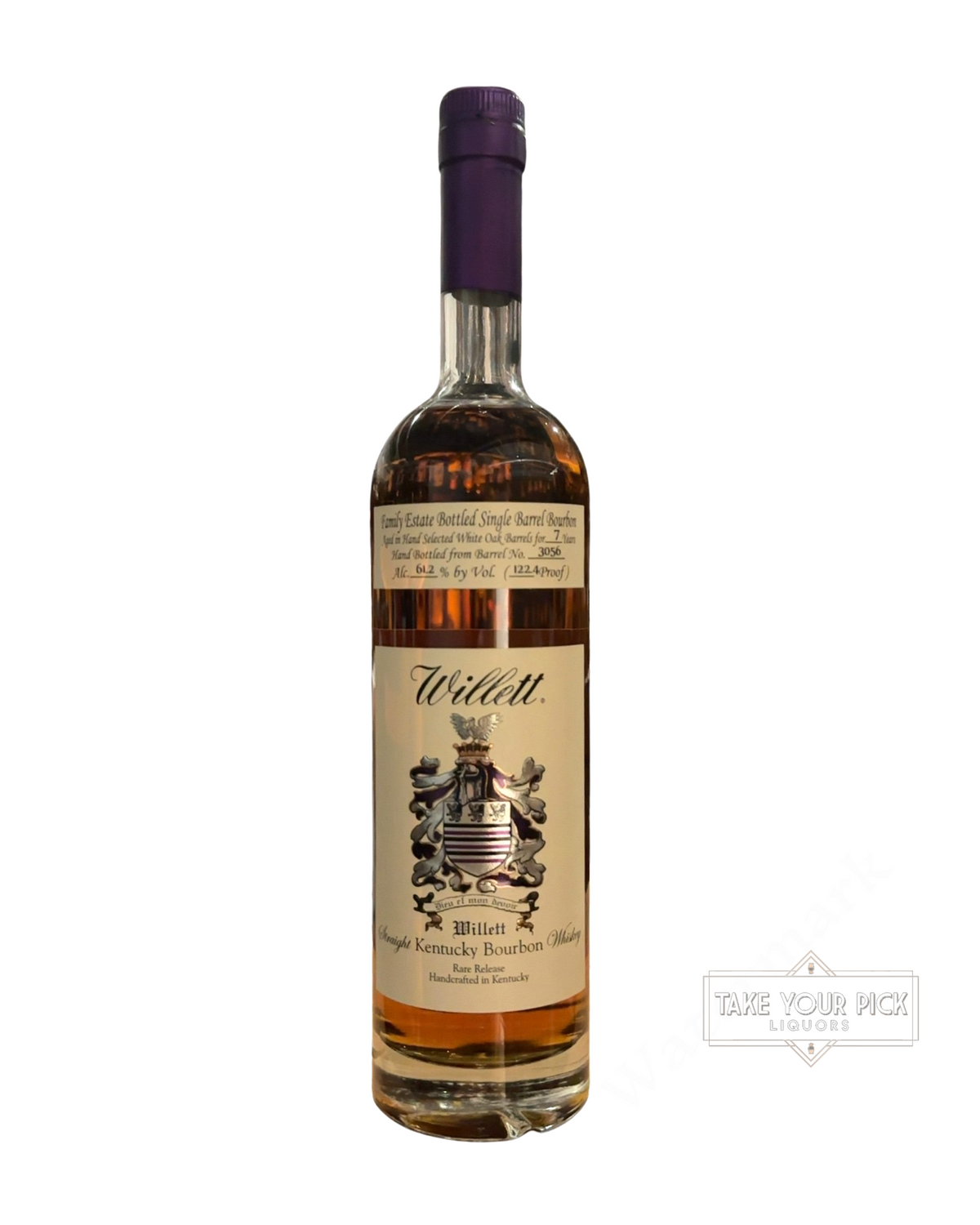 Willett 7 Year Single Barrel Bourbon (No Resi #3056) 122.4 Proof 750ml