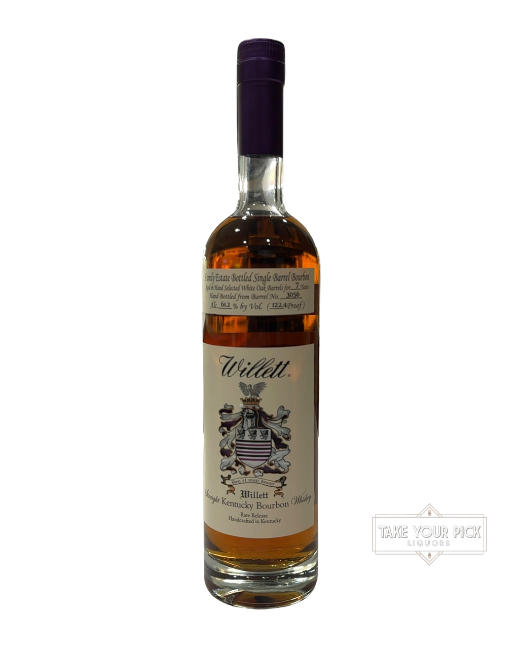 Willett 7 Year Single Barrel Bourbon (No Resi #3056) 122.4 Proof 750ml (Bottle 174)