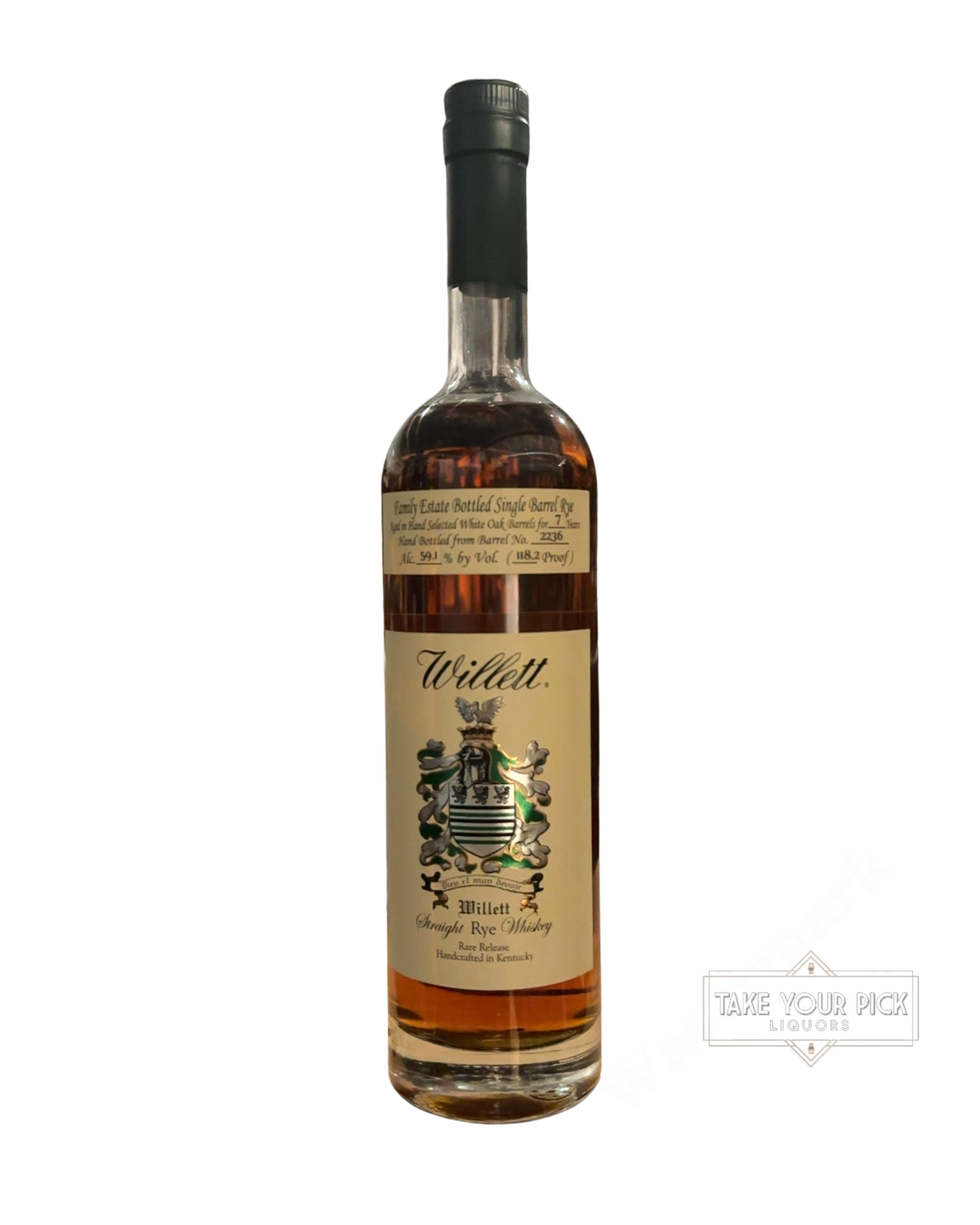 Willett 7 Year Single Barrel Rye (Clown Tears #2236) 118.2 Proof 750ml (Bottle 111)