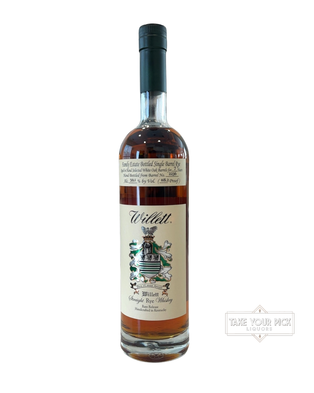 Willett 7 Year Single Barrel Rye (Clown Tears #2236) 118.2 Proof 750ml (Bottle 42)