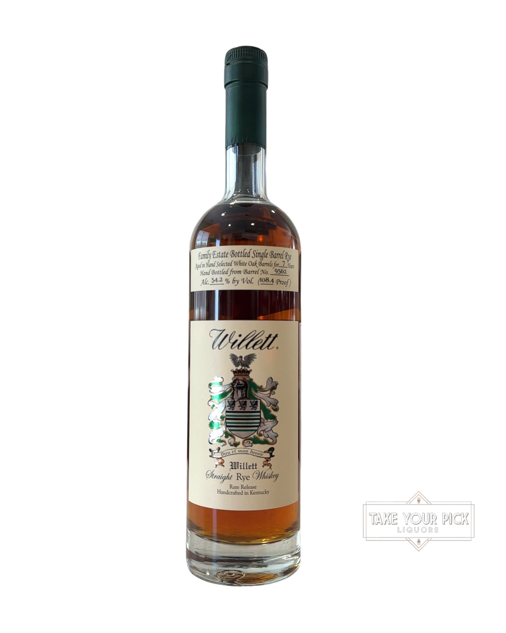 Willett 7 Year Single Barrel Rye (Jack Rose Eau De Vie #9562) 108.4 Proof 750ml