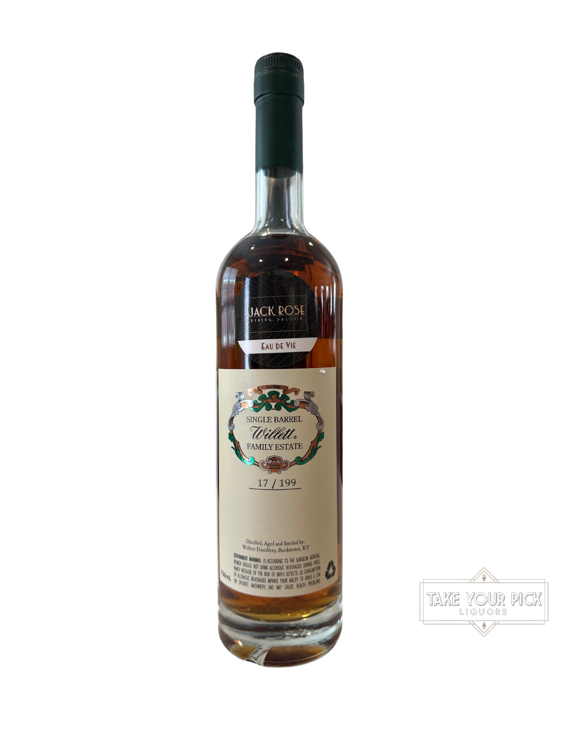 Willett 7 Year Single Barrel Rye (Jack Rose Eau De Vie #9562) 108.4 Proof 750ml