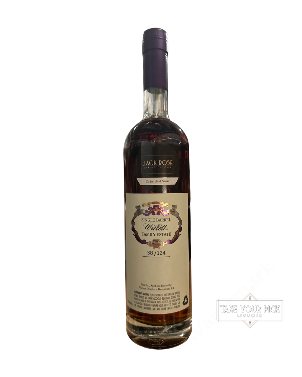 Willett 8 Year Single Barrel Bourbon (Jack Rose Trinidad Sour #5222) 142.4 Proof 750ml