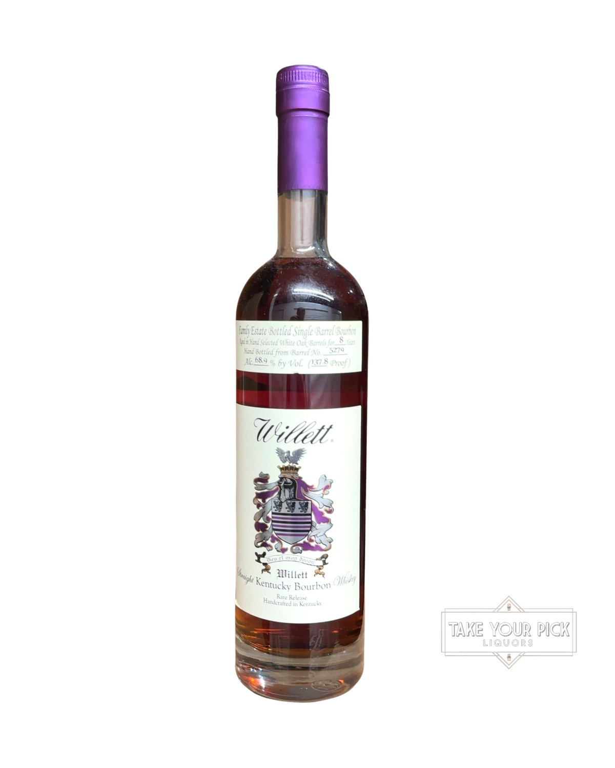 Willett 8 Year Single Barrel Bourbon (Jack Rose-Old Bowie #5279) 137.8 Proof 750ml