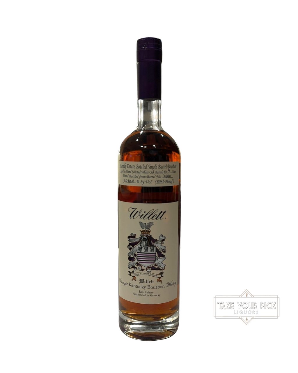 Willett 9 Year Single Barrel Bourbon (La Curandera #5880) 129.6 Proof 750ml