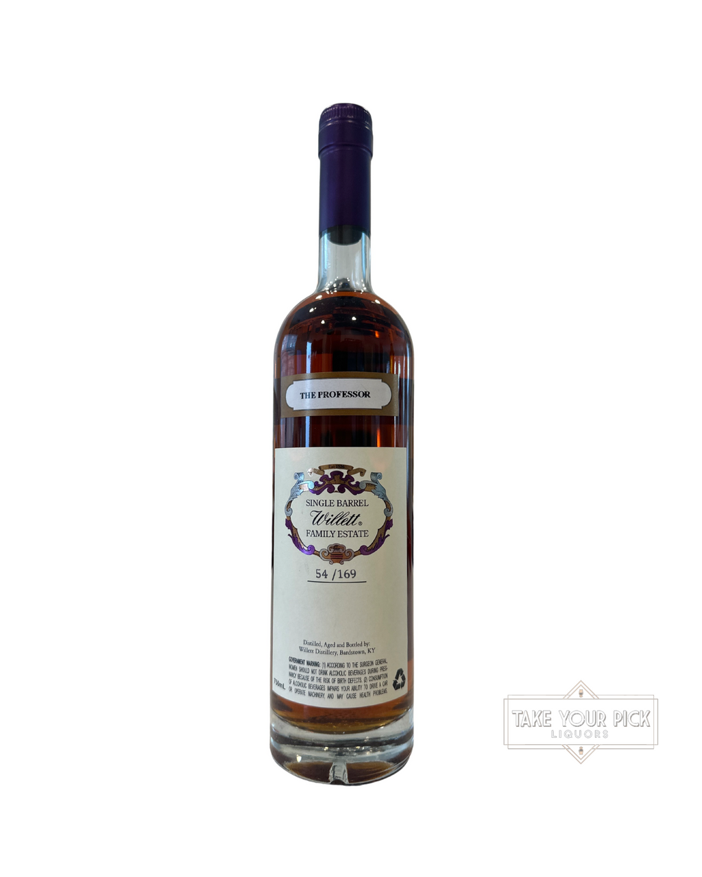 Willett 9 Year Single Barrel Bourbon (The Professor #4293)132.2 Proof 750ml