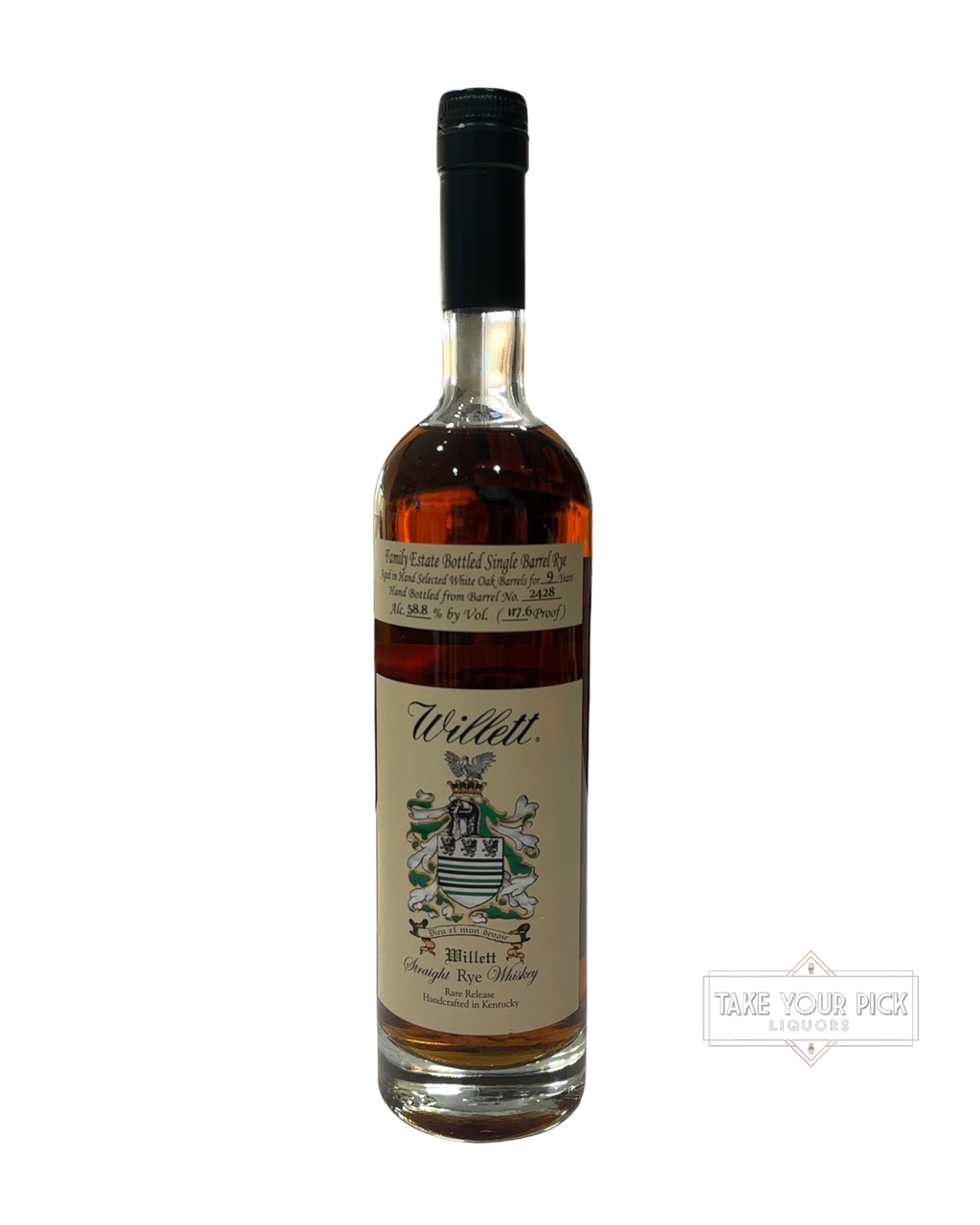 Willett 9 Year Single Barrel Rye (O.R.C. #2428) 117.6 Proof 750ml
