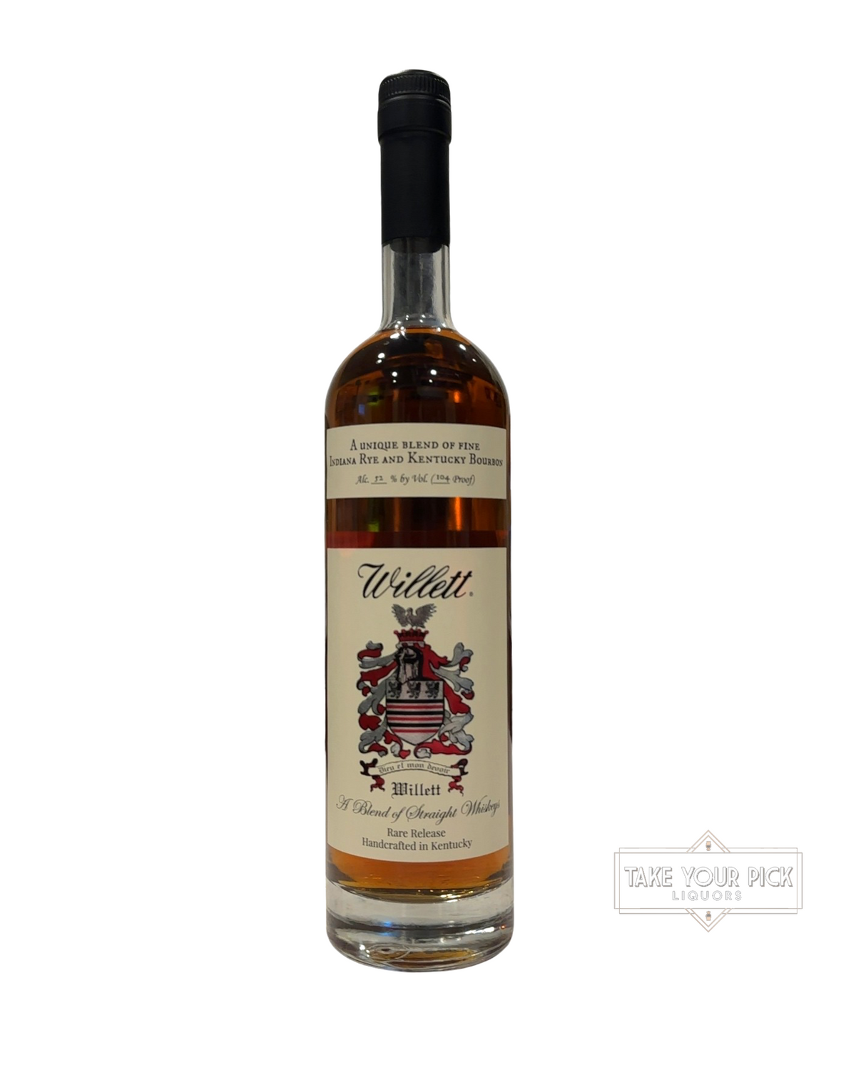 Willett A Unique Blend of Indiana Rye & Kentucky Bourbon Rare Release 104 Proof 750ml