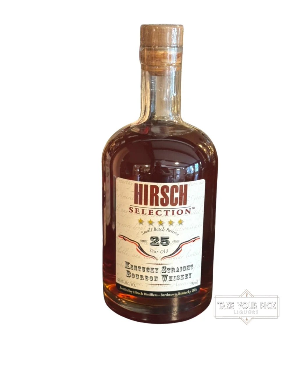 2009 Hirsch Distillers Hirsch Selection 25 Year Old Kentucky Straight Bourbon Whiskey 86.8 Proof 750ml