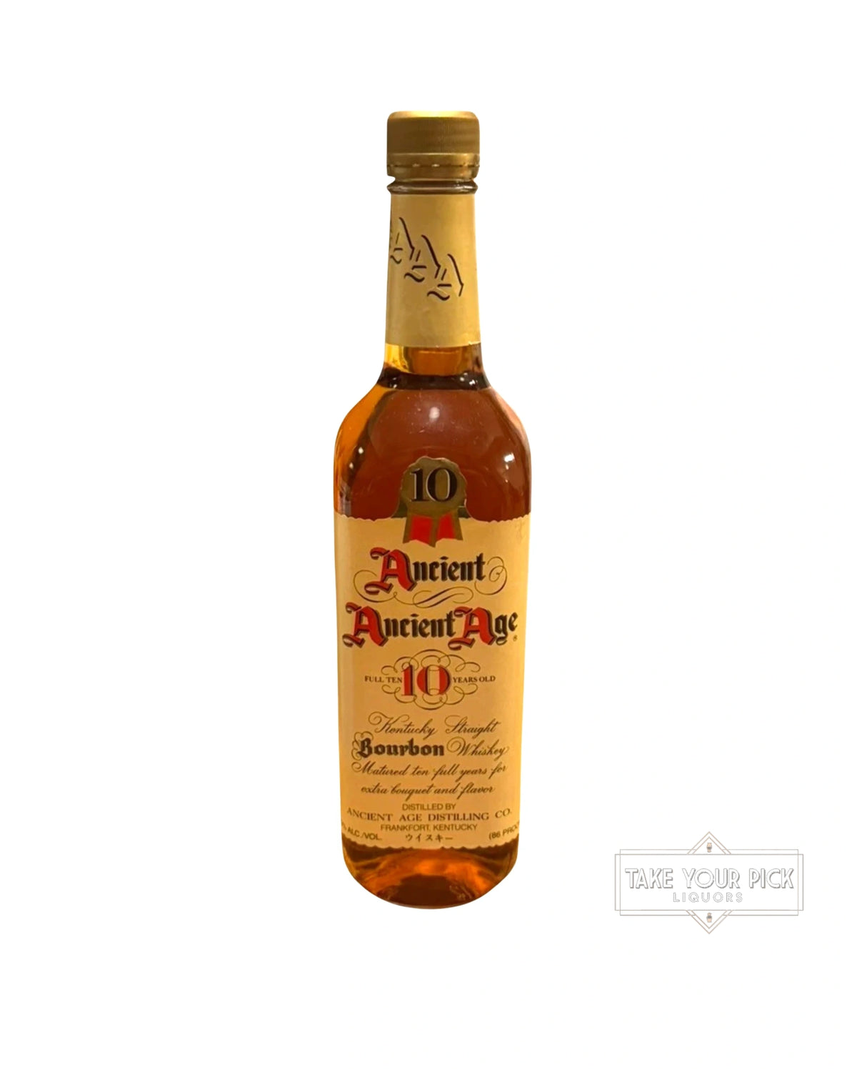 1989 Ancient Age Distilling Co. 10 Year Old Kentucky Straight Bourbon Whiskey 86 Proof 750ml
