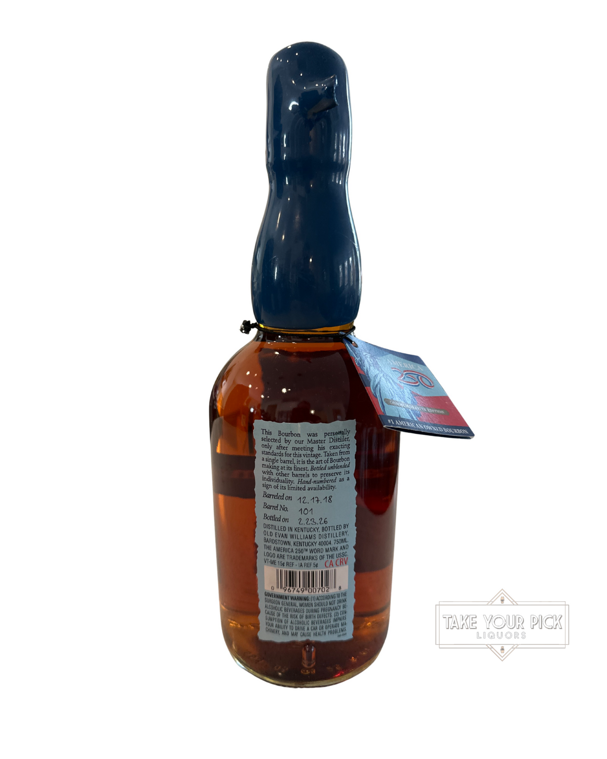 2026 Evan Williams Single Barrel Vintage Bourbon 117.7 Proof 750ml