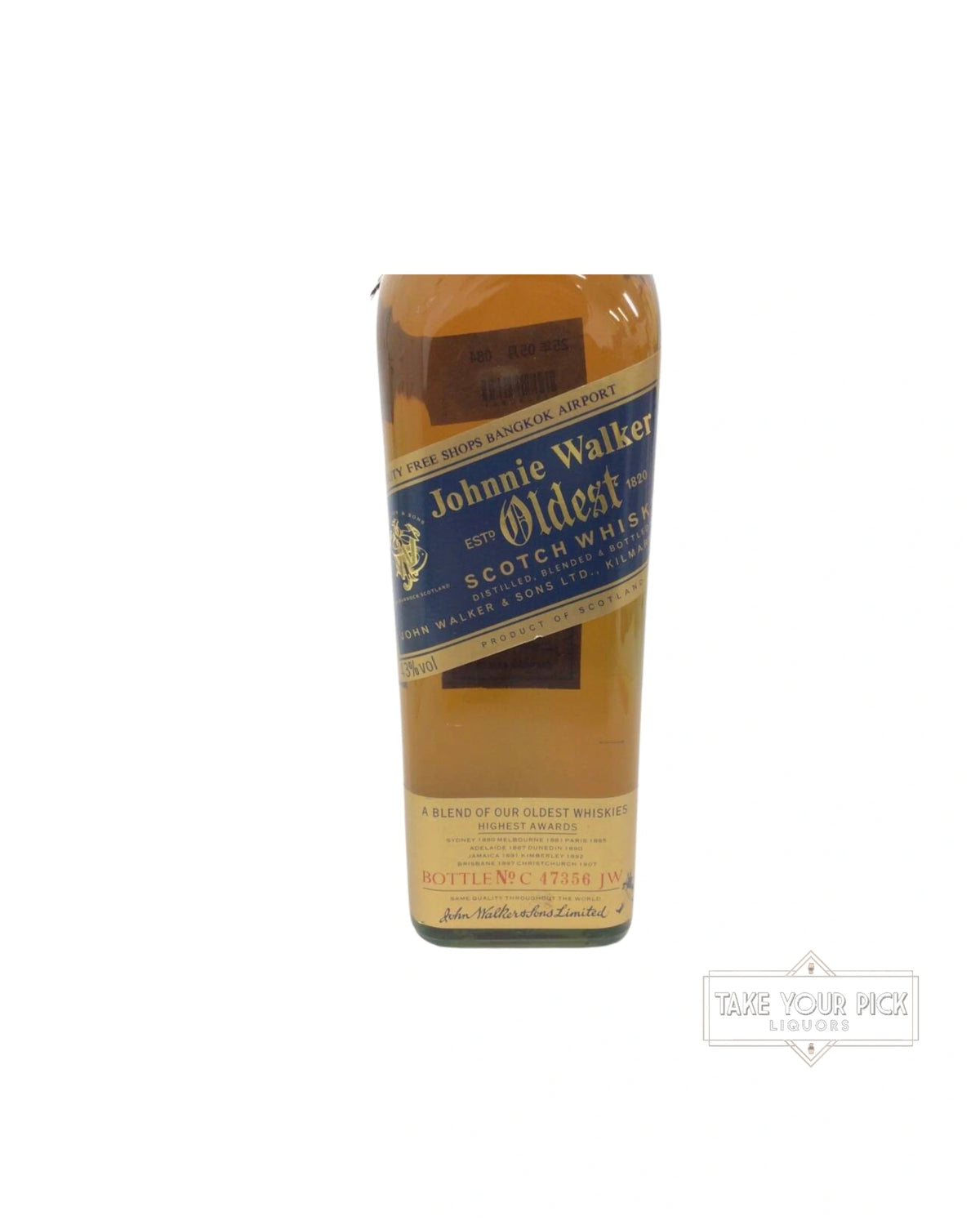 1990 John Walker & Sons Ltd. Johnnie Walker Oldest 80 Proof 750ml