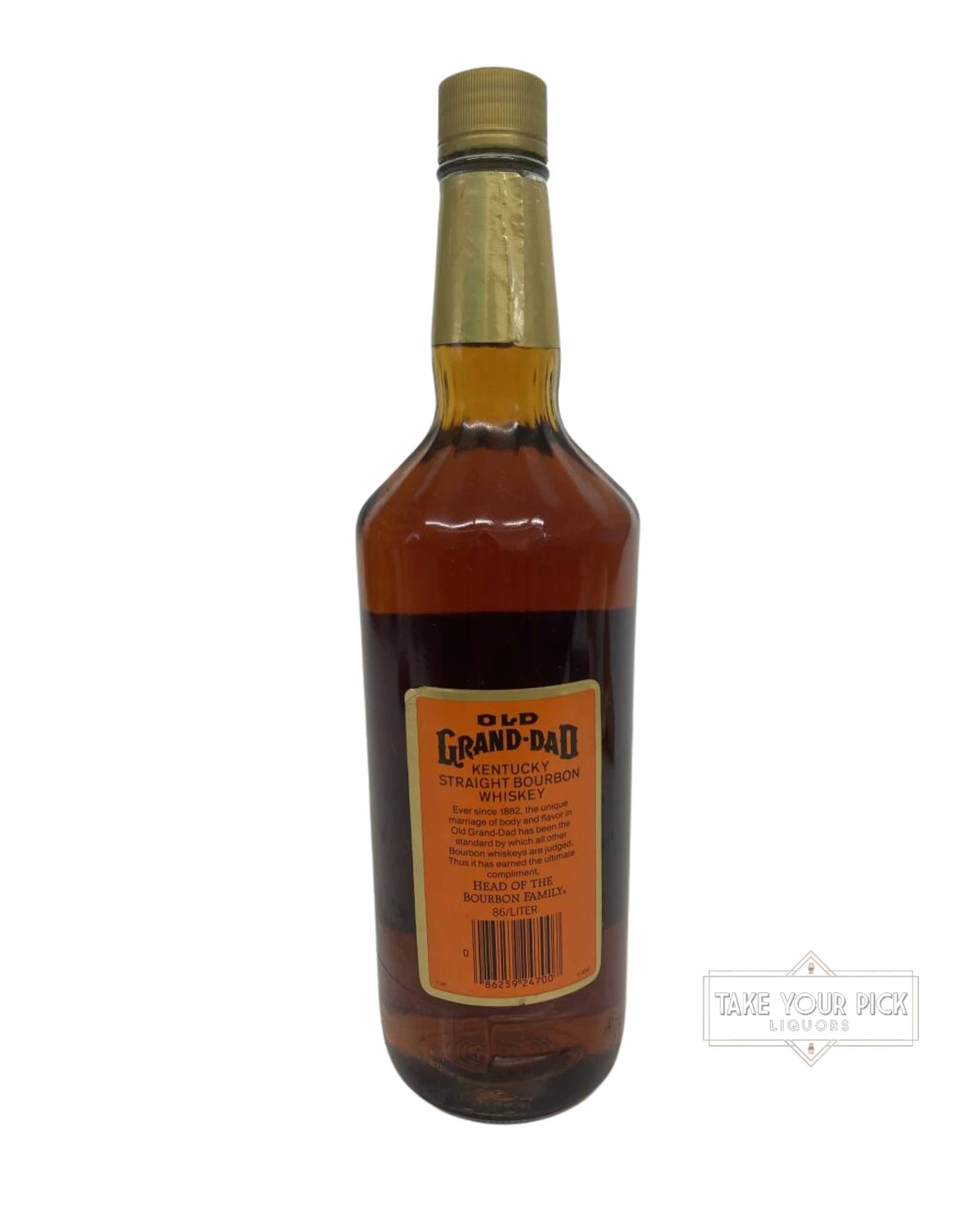 1988 The Old Grand-Dad Distillery Company Old Grand-Dad Kentucky Straight Bourbon Whiskey 86 Proof 1000ml