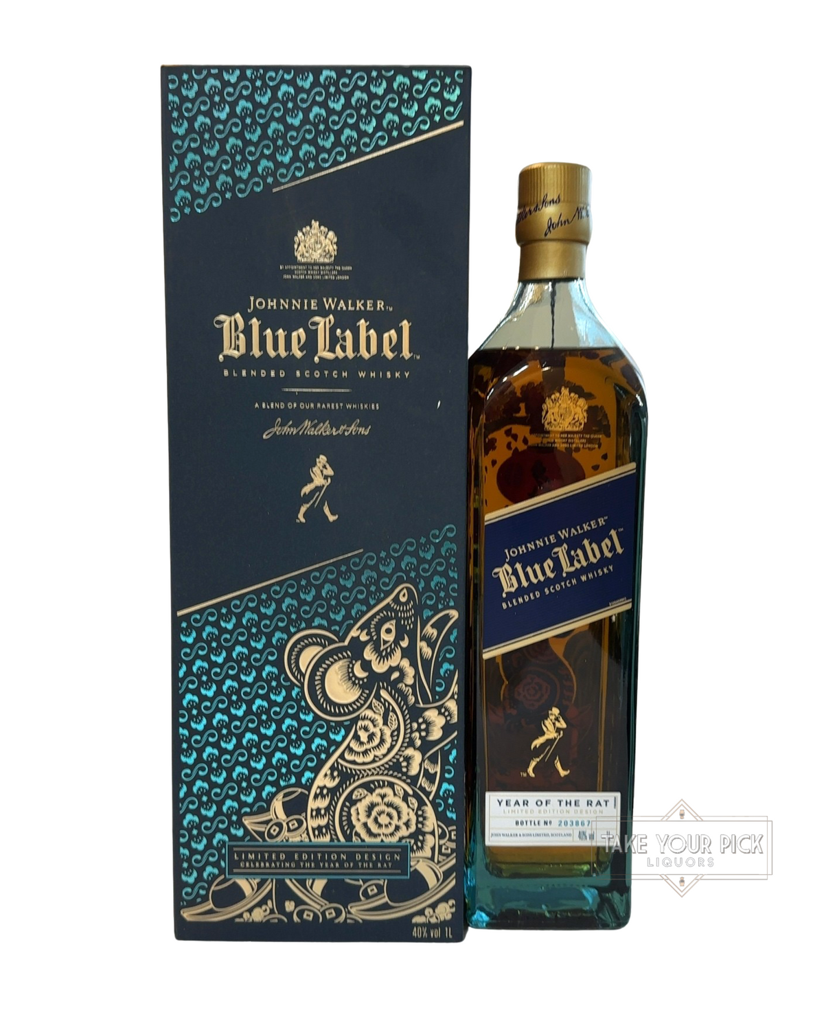 2020 Johnnie Walker Blue Label Year of the Rat 80 Proof 1.0 Liter