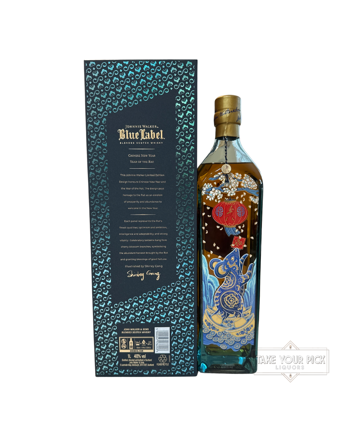2020 Johnnie Walker Blue Label Year of the Rat 80 Proof 1.0 Liter