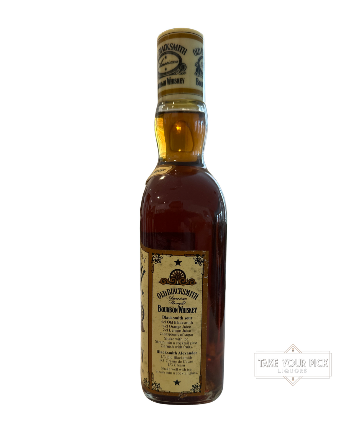 80’s 1980’s Old Blacksmith Willow Springs Distilling American Straight Bourbon Whiskey 80 Proof 80 Proof 700ml