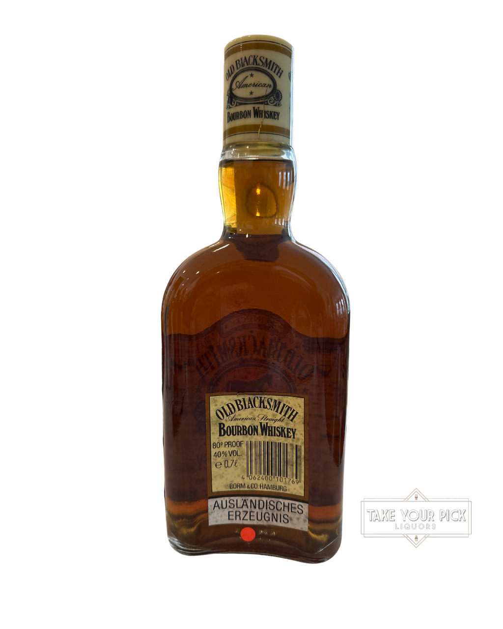 80’s 1980’s Old Blacksmith Willow Springs Distilling American Straight Bourbon Whiskey 80 Proof 80 Proof 700ml