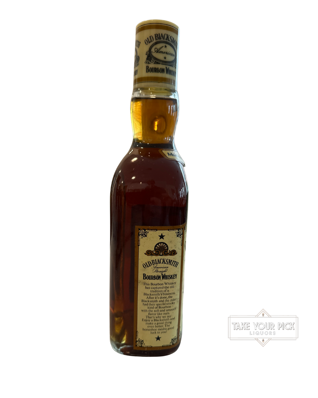80’s 1980’s Old Blacksmith Willow Springs Distilling American Straight Bourbon Whiskey 80 Proof 80 Proof 700ml